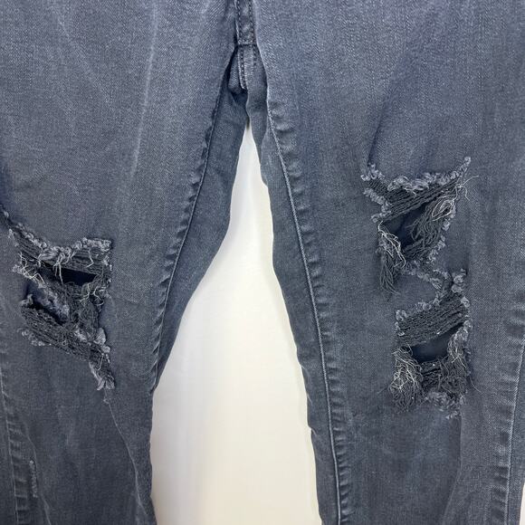 Judy Blue Boyfriend Fit Black Distressed Jeans Size 3/26 Style JB82161BK Stretch - Picture 3 of 15